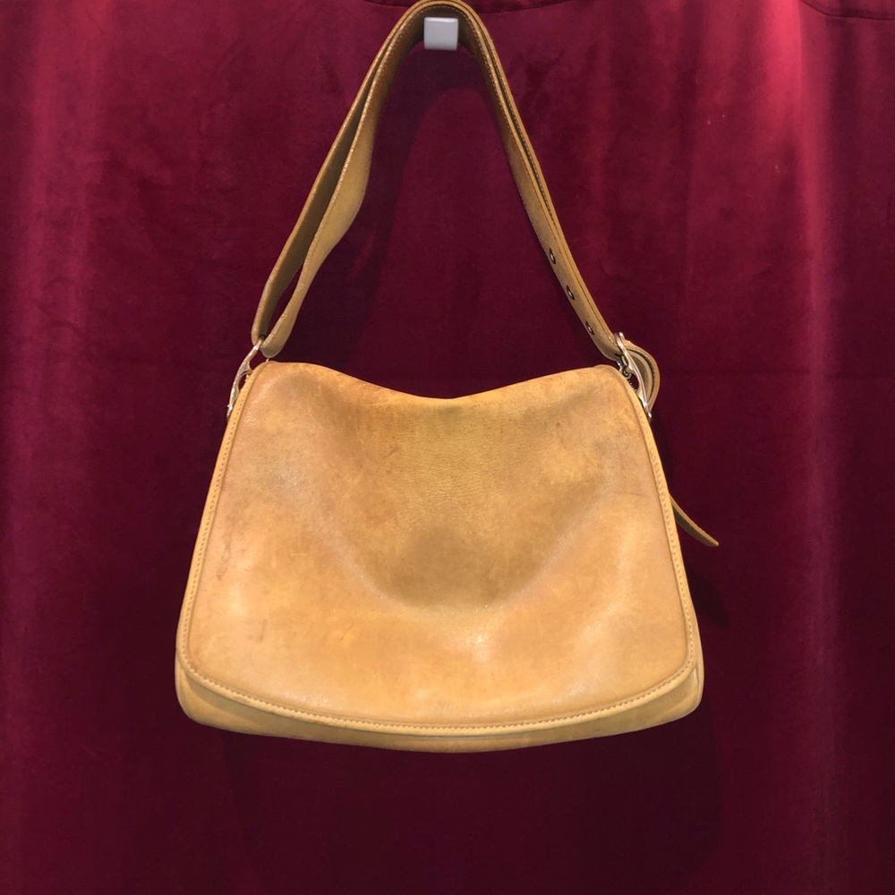 Vintage Coach Leather Shoulder Bag Purse